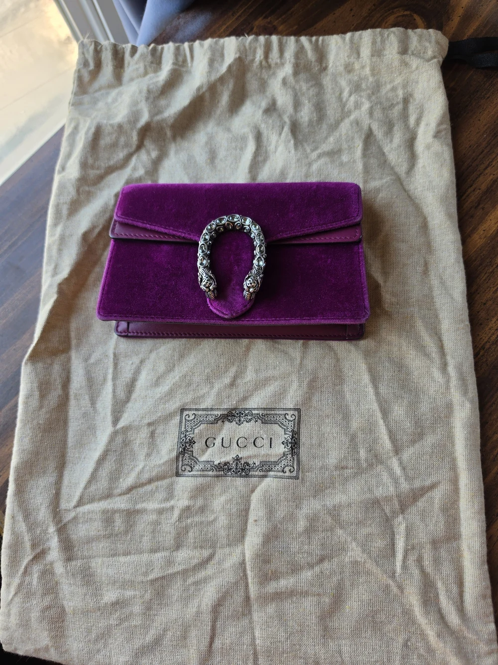 Gucci Dionysus Velvet Super Mini Chain Bag